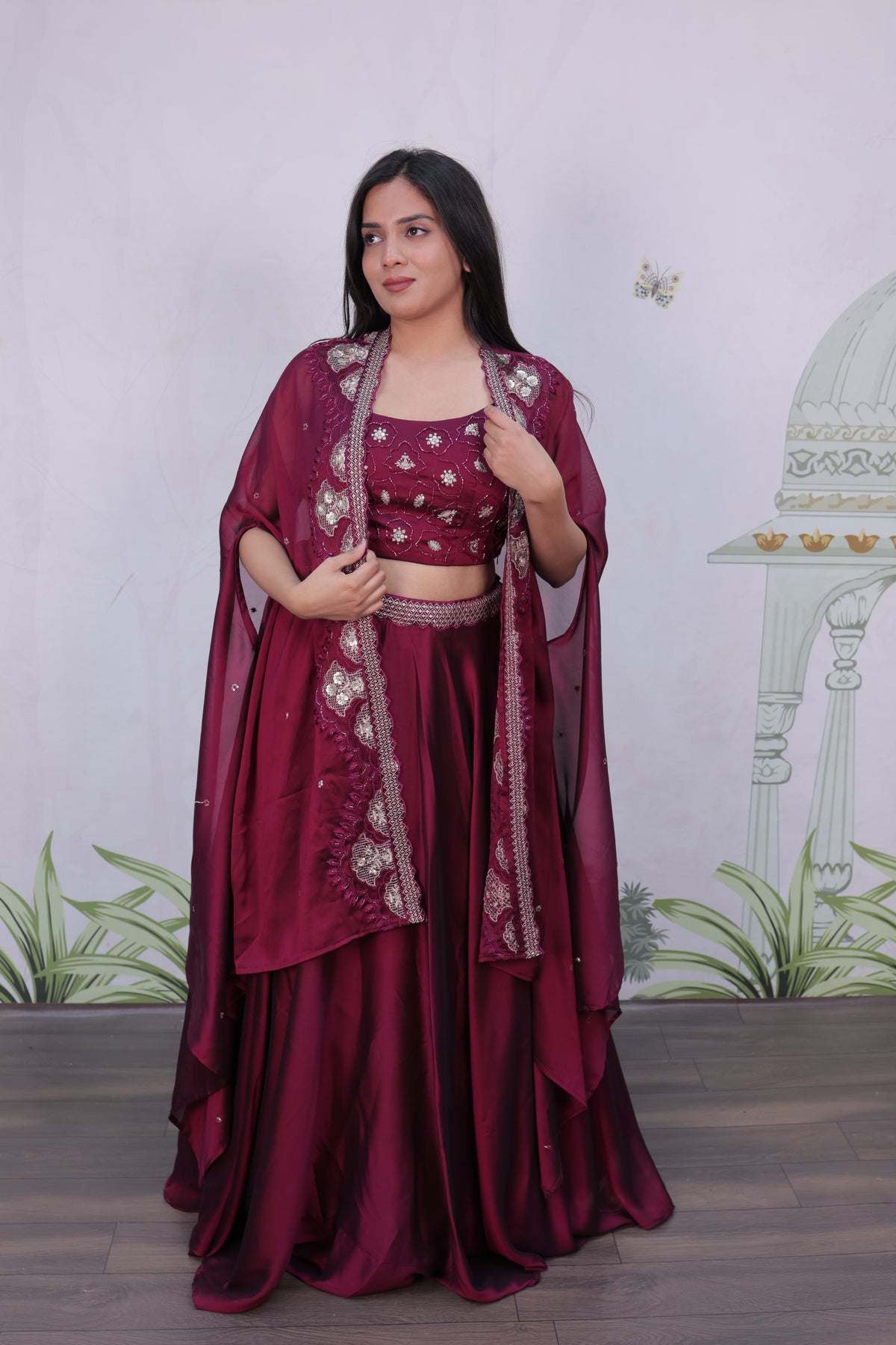 Designer Festive Indo-Western Ghaghra Set
