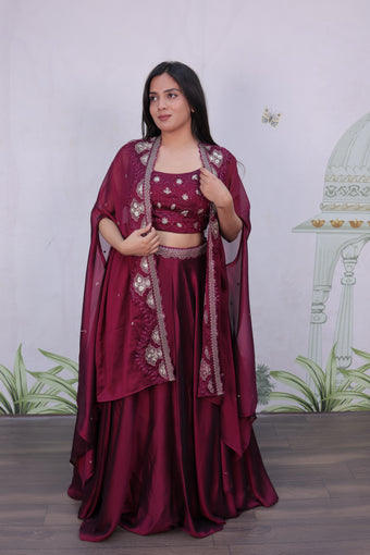 Designer Festive Indo-Western Ghaghra Set