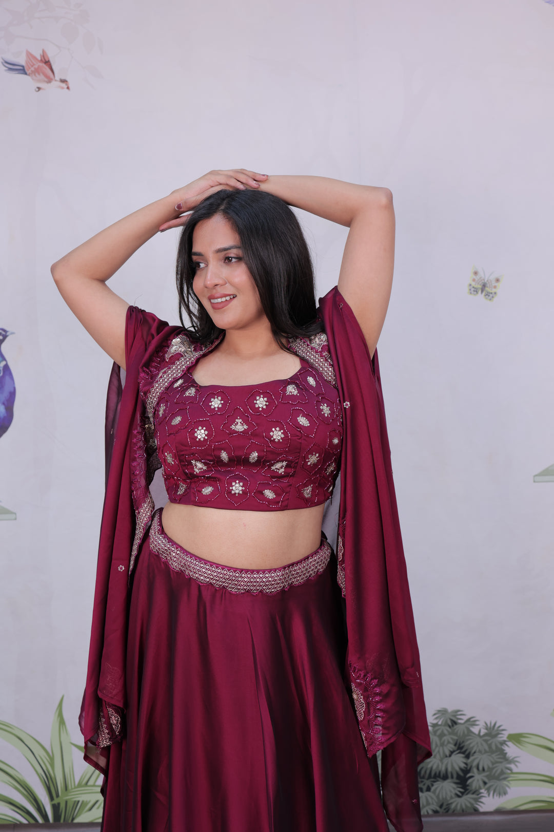 Designer Festive Indo-Western Ghaghra Set