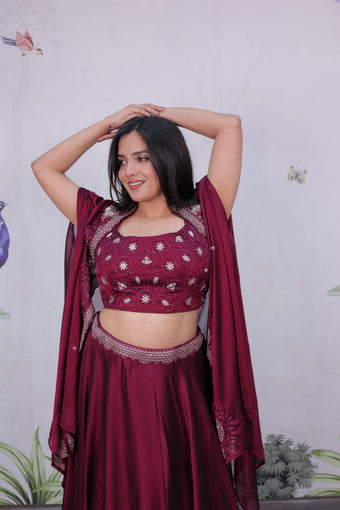 Designer Festive Indo-Western Ghaghra Set