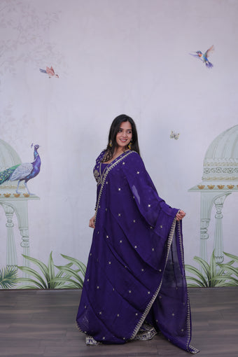 Fancy Embroidered Gown with Dupatta