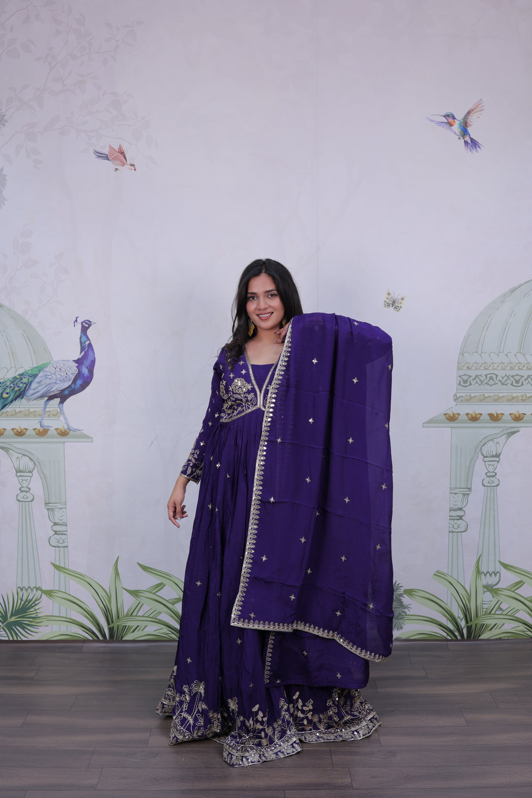 Fancy Embroidered Gown with Dupatta