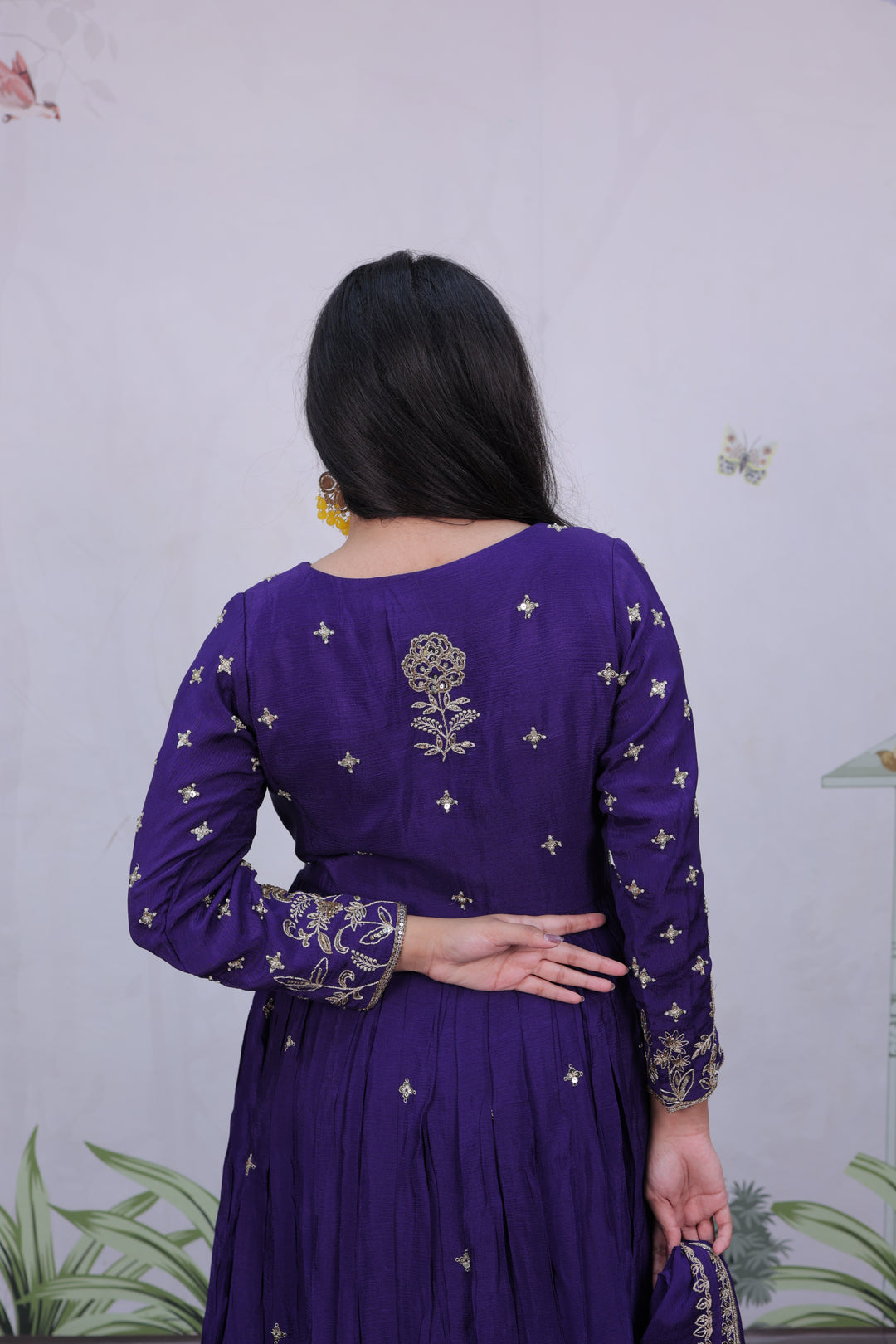 Fancy Embroidered Gown with Dupatta