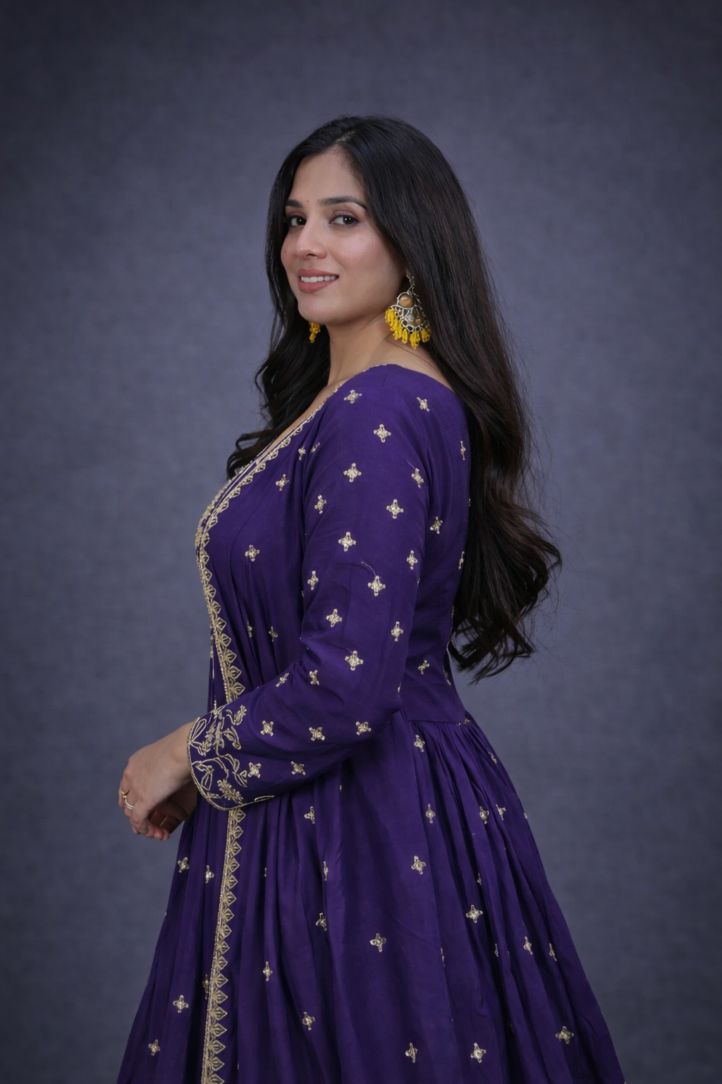 Fancy Embroidered Gown with Dupatta