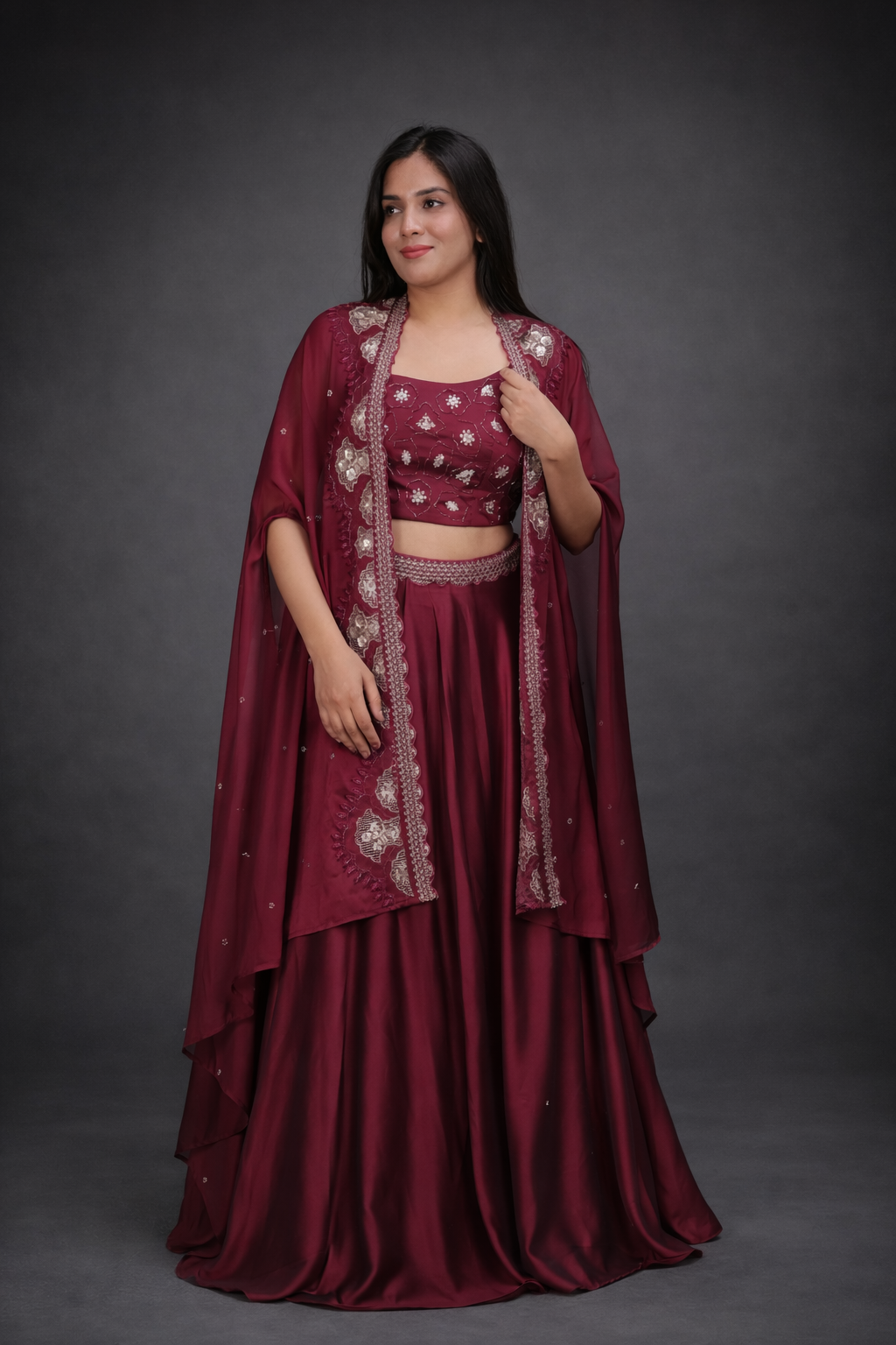 Designer Festive Indo-Western Ghaghra Set