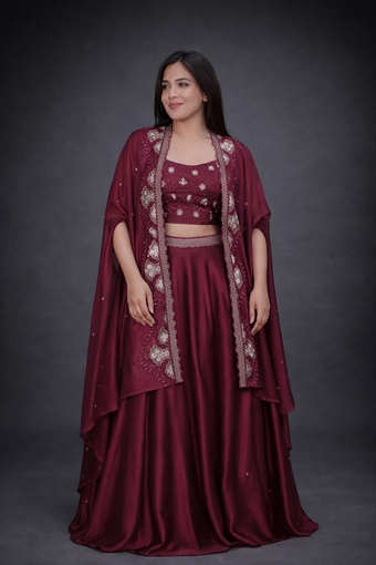 Designer Festive Indo-Western Ghaghra Set