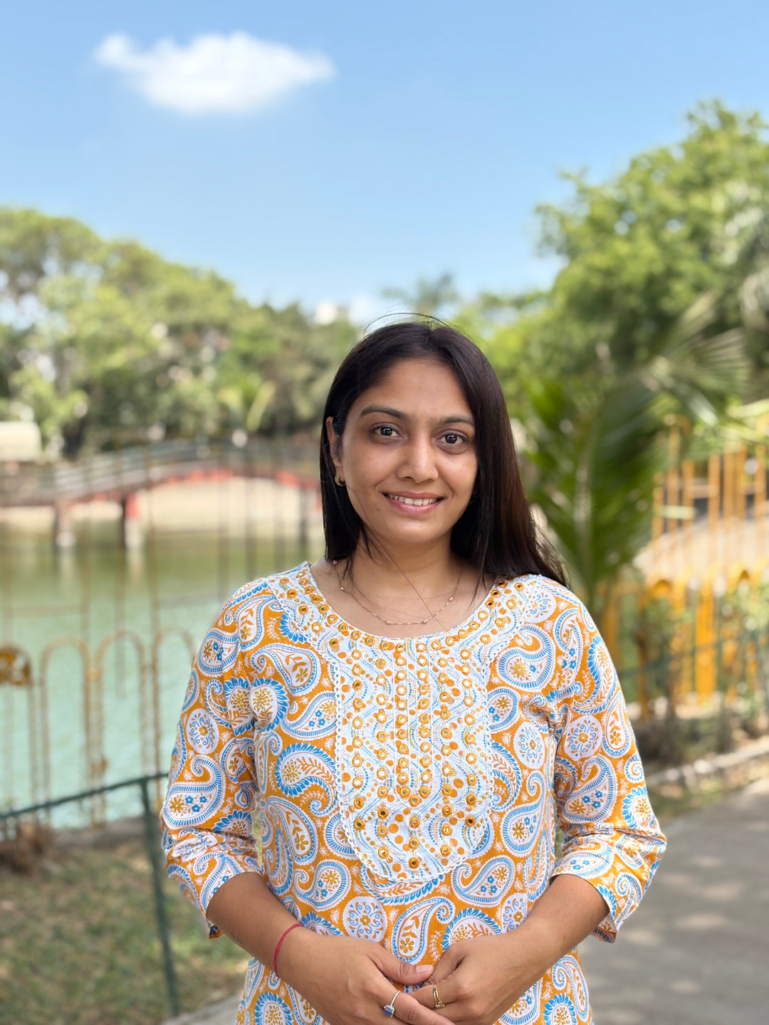 Women Floral Printed Regular Pure Cotton Kurti with Pant & With Dupatta