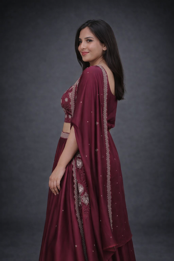 Designer Festive Indo-Western Ghaghra Set